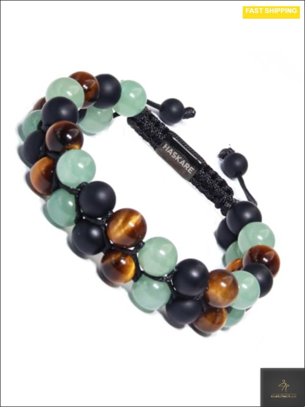 Natural Stone Beaded Bracelet for Men Women, Tiger Eye Onyx Aventurine,